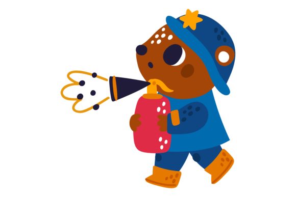 Download Cute Bear with Fire Extinguisher. Funny - Funny Collection