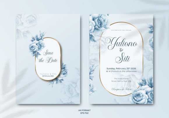 Download Wedding Invitation Template with Flowers - Flowers Collection
