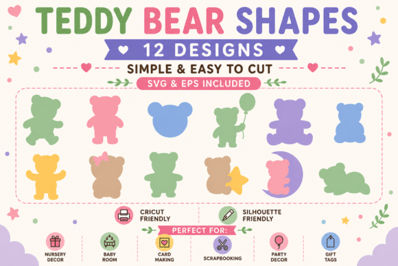 Download Teddy Bear Shapes SVG Bundle - Premium Bundle