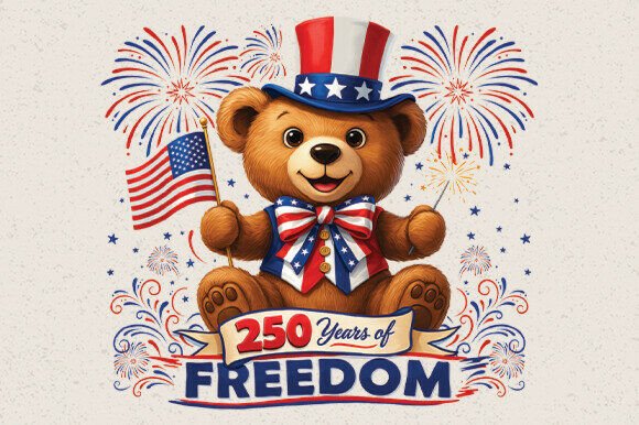 Download 250 Years Freedom Teddy Bear PNG - Teddy bear png Collection