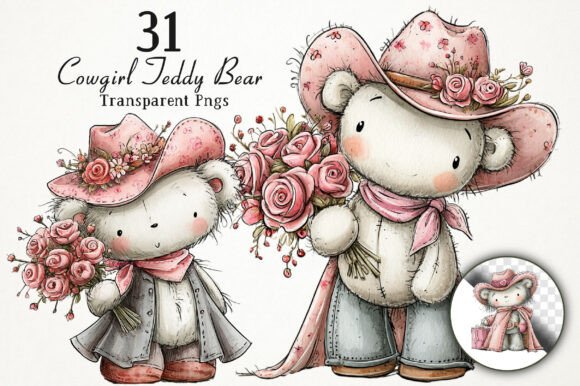 Download Cute Cowgirl Teddy Bear PNG Clipart - Teddy bear png Collection