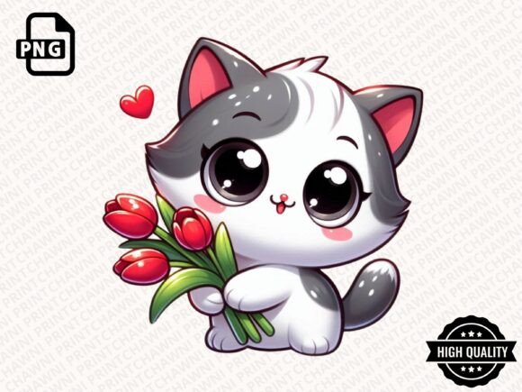 Download Cute Animal with Flowers Clipart PNG - Flowers Collection