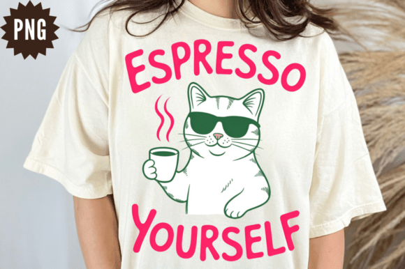 Download Funny Cat Coffee Espresso Yourself PNG D - Funny Collection