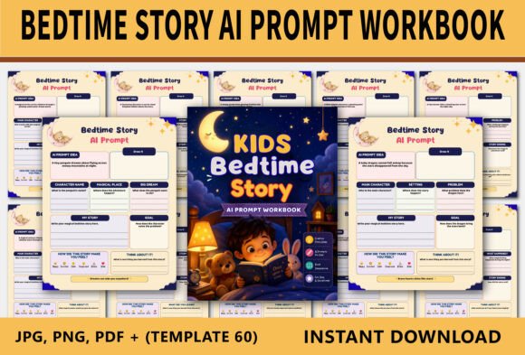 Download Bedtime Story AI Prompt Workbook - Premium Resources