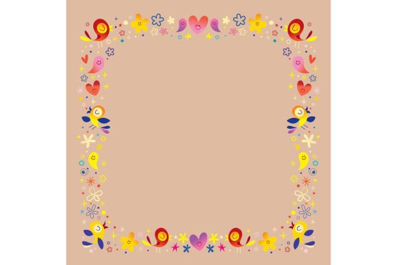 Download Birds and Flowers Frame - Flowers Collection