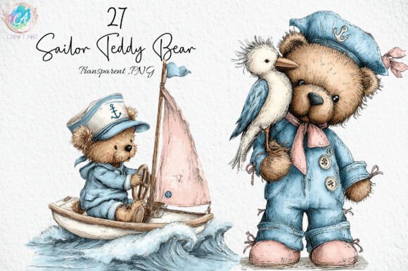 Download Cute Sailor Teddy Bear PNG Clipart - Teddy bear png Collection