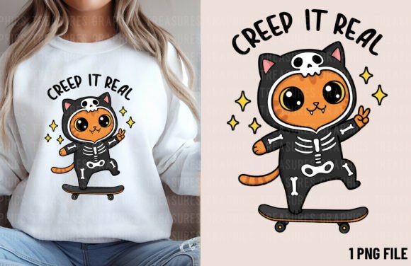 Download Funny Halloween Cat PNG Creep It Real - Funny Collection