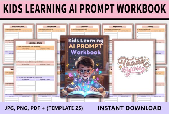 Download Kids Learning AI Prompt Workbook - Premium Resources