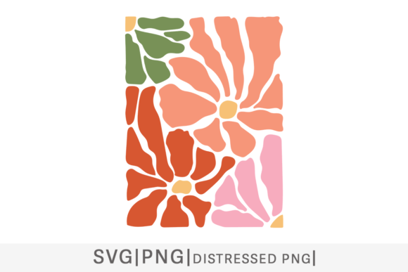 Download Retro Groovy Wild Flowers SVG PNG - Flowers Collection