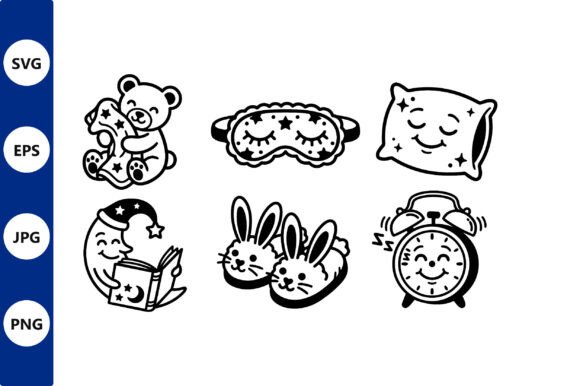 Download Sleepy Teddy Bear Moon and Alarm Clock - Premium Resources