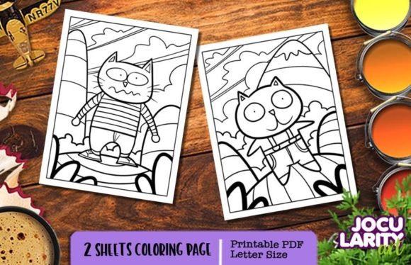 Download Funny Cat Characters Coloring Pages - Funny Collection